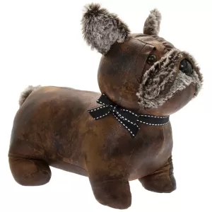Faux Leather French Bulldog Doorstop By Lesser & Pavey