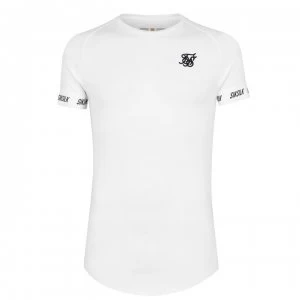 SikSilk Raglan T Shirt - White