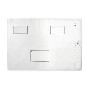 5 Star Elite Envelopes Extra Strong Waterproof Polythene Peel and Seal Opaque 335x435mm Pack 100