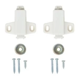 BQ White Magnetic Catch Pack of 2