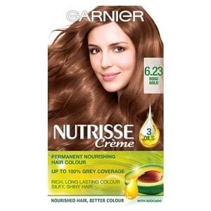 Garnier Nutrisse 6.23 Rose Gold Brown Permanent Hair Dye Brunette