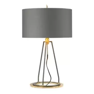 Elstead Ferrara Table Lamp Dark Grey Polished Gold
