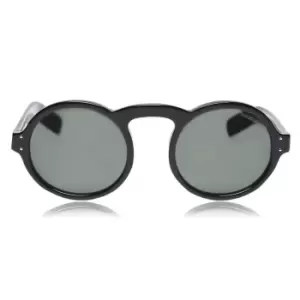Armani Black 0AR 803M Oval Sunglasses - MATTE GUNMETAL