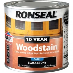 Ronseal 10 Year Wood Stain Ebony 250ml