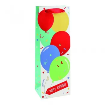 Happy Birthday Balloon Bottle Bag Pack of 6 26952-4