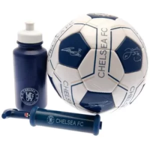 Chelsea FC Signature Gift Set size 5 football with bottle and pump