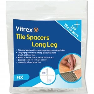 Vitrex Long Leg Tile Spacers 4mm Pack of 250