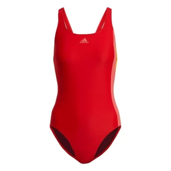 adidas Colorblock Swimsuit Womens - Vivid Red / Semi Turbo