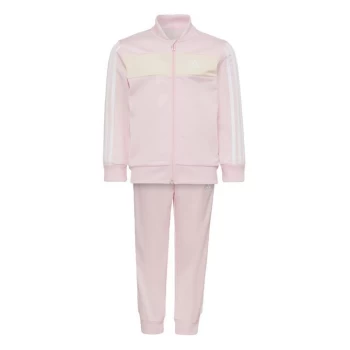 adidas Essentials 3-Stripes Shiny Tracksuit Kids - Clear Pink / Wonder White / Wh