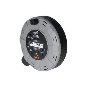 SMJ Electrical 10m 4 Socket Easy Wind Compact Cable Reel UK Plug