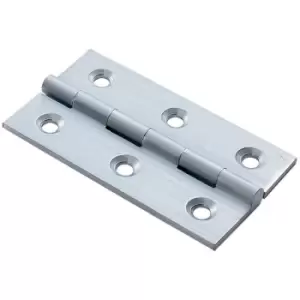 Carlisle Brass - Cabinet Hinge 64mm x 35mm 2mm - Satin Chrome - Pack of 2 - Silver