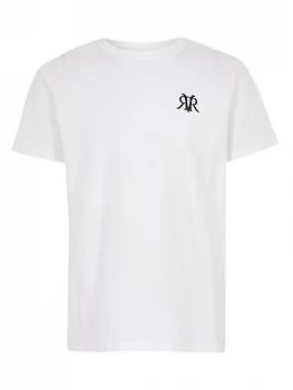 River Island RI T-Shirt White Size 5-6 Years Boys