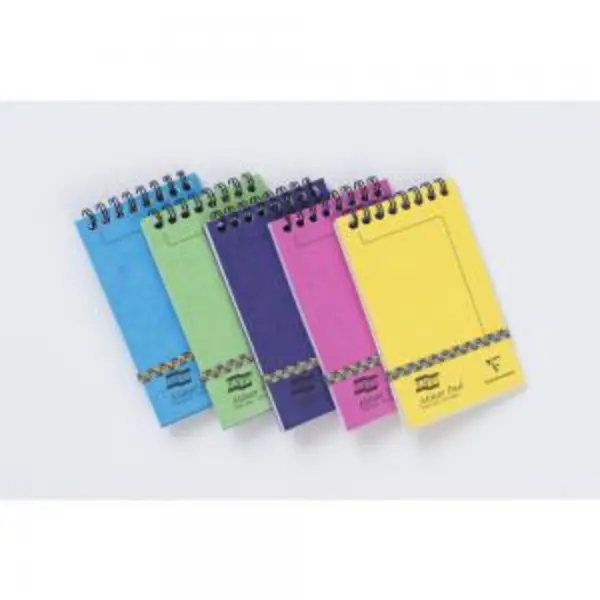 Europa Clairefontaine Europa Minor Pad Wirebound Pressboard Cover Ruled 120 Pages Assorted Colours (Pack 20) 3151Z 3151Z
