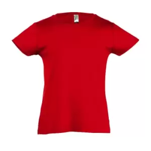 SOLS Girls Cherry Short Sleeve T-Shirt (2yrs) (Red)