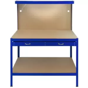 Monster Shop Blue Workbench with Pegboard and Light - wilko
