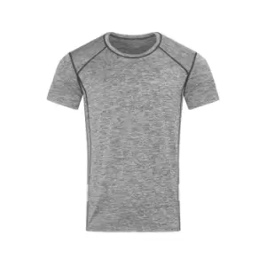 Stedman Mens Sports Reflective Recycled T-Shirt (XXL) (Heather)
