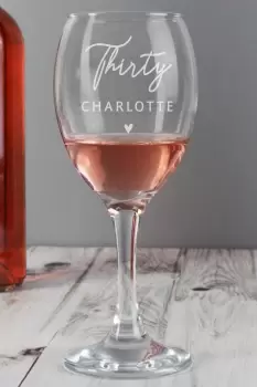 Personalised Big Age Wine Glass - Clear