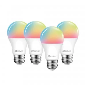 EZVIZ LB1 Smart LED Multicolour E27 Light Bulb (Quad Pack, 4 Pack)- Colour