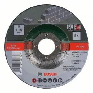 Bosch 5 Piece Cutting Discs For Stone