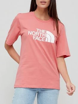 The North Face Boyfriend Easy T-Shirt - Rose, Rose, Size L, Women