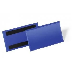 Durable 150x67mm Magnetic Document Pouch Dark Blue Pack of 50 174207