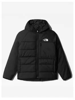 The North Face Boys Reversible Perrito Jacket - Black/Grey, Size S=7-8 Years