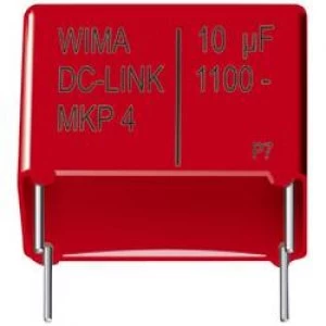 MKP thin film capacitor Radial lead 10 uF 900 Vdc 20 37.5mm L x W x H 41.5 x 20 x 39.5mm Wima DC LINK MKP4