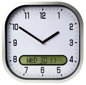 Lifemax Clear Time Day Date Wall Clock