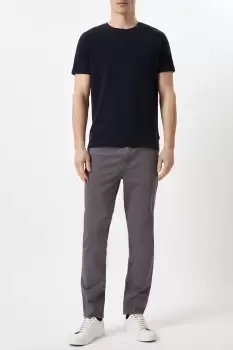 Mens Slim Fit Charcoal 5 Pocket Chino Trousers