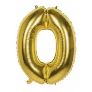Foil Balloon Number 0 (Gold)