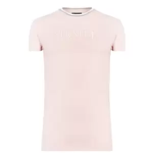 SikSilk Chest Logo T Shirt - Pink