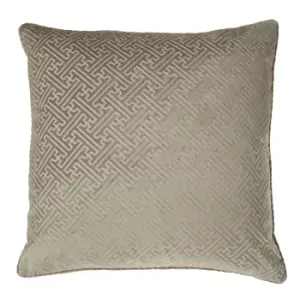 Florence Embossed Velvet Cushion Champagne, Champagne / 55 x 55cm / Feather Filled