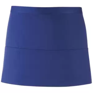 Premier Ladies/Womens Colours 3 Pocket Apron / Workwear (Pack of 2) (One Size) (Royal)
