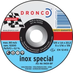 180X1.6X22.23MM AS46 Inox BF Cut-off Disc