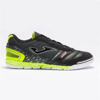 Joma Mundial Leather Indoor Football Trainers - Black/FluYellow