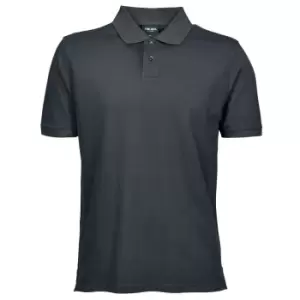 Tee Jays Mens Heavy Pique Short Sleeve Polo Shirt (5XL) (Dark Grey)