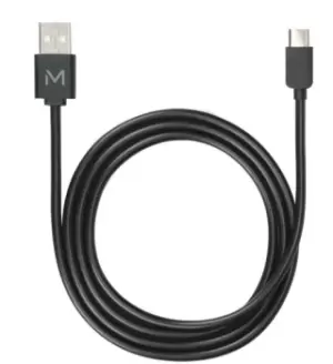 Mobilis 001278 USB cable 1m USB A USB C/Lightning Black