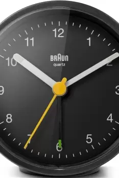 Braun Clocks Black Classic Analogue Alarm Clock BC12B