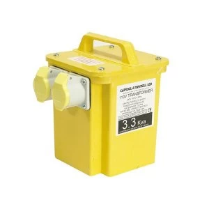 Carroll & Meynell 2250/2 Transformer Twin Outlet Rating 2.25kVA Continuous 1.125kVA