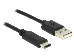 DeLOCK 83600 USB cable 1m USB 2.0 USB C USB A Black