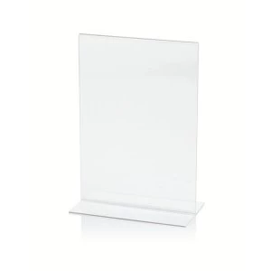Stand Up A5 Desktop Double Sided Portrait Sign Holder Clear