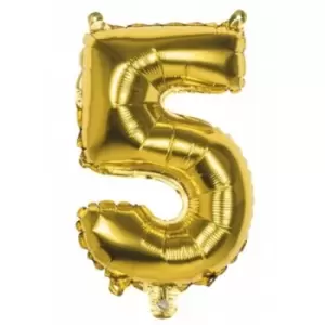 Foil Balloon Number 5 (Gold)