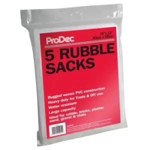 ProDec 5Pk Woven Rubble Sacks- you get 10