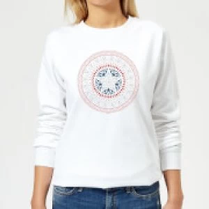 Marvel Captain America Oriental Shield Womens Sweatshirt - White - M