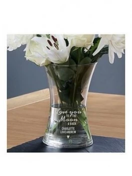 Personalised Love You To The Moon & Back Vase