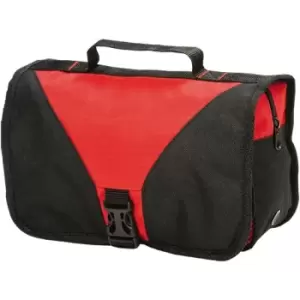 Bristol Folding Travel Toiletry Bag - 4 Litres (Pack of 2) (One Size) (Red/Black) - Shugon