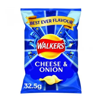 Walkers Cheese and Onion Crisps 32.5g Pack of 32 121796