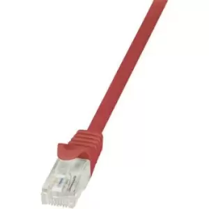 LogiLink CP2054U RJ45 Network cable, patch cable CAT 6 U/UTP 2m Red incl. detent