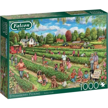 Falcon de luxe Strawberry Picking Jigsaw Puzzle - 1000 Pieces