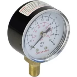 Norgren Manometer 18-013-027 Connector (pressure gauge): Bottom 0 up to 10 bar External thread R1/8
